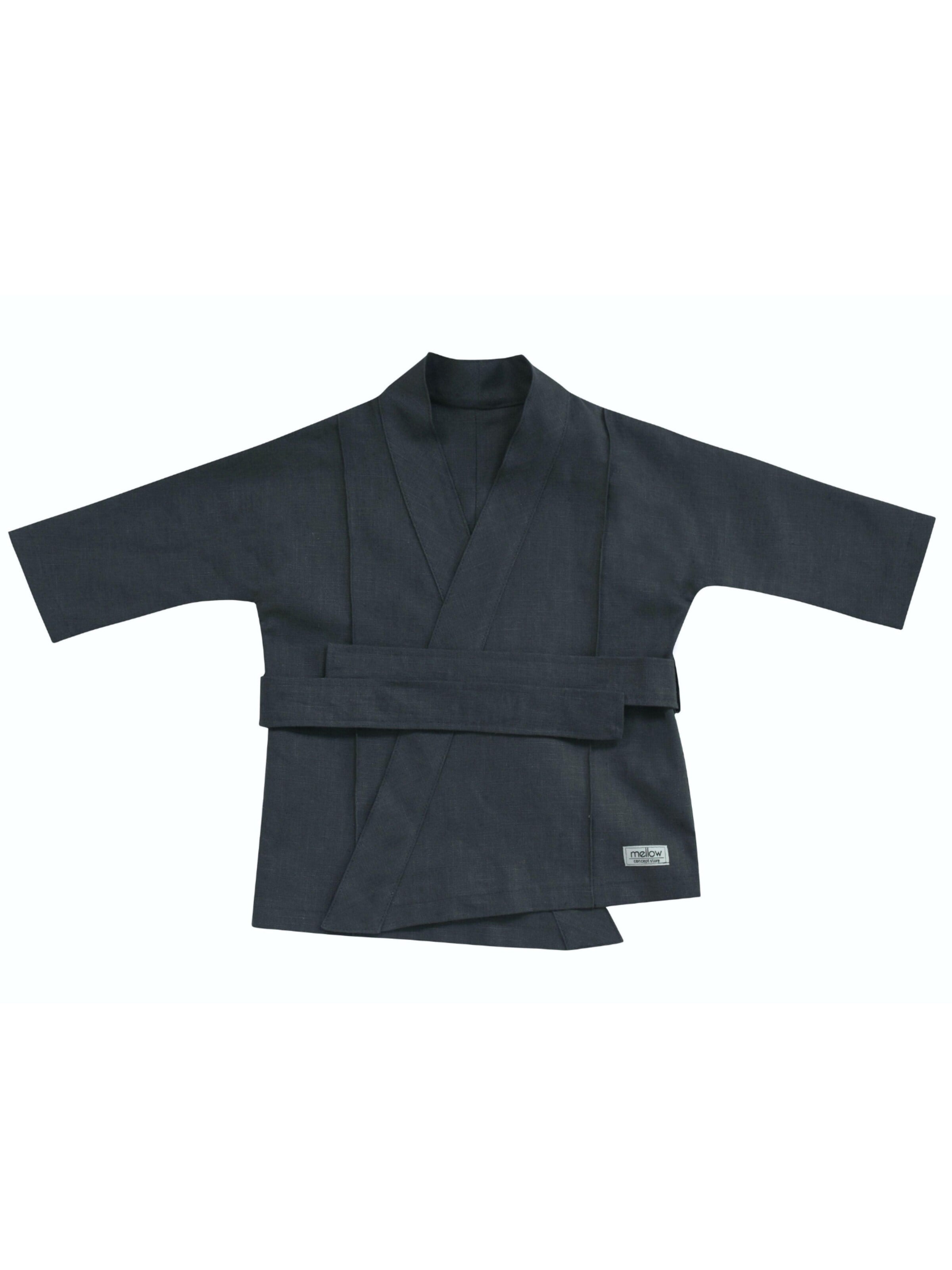 ZUBEK - Camiseta ''Kimono Ramie'' en gris: frente