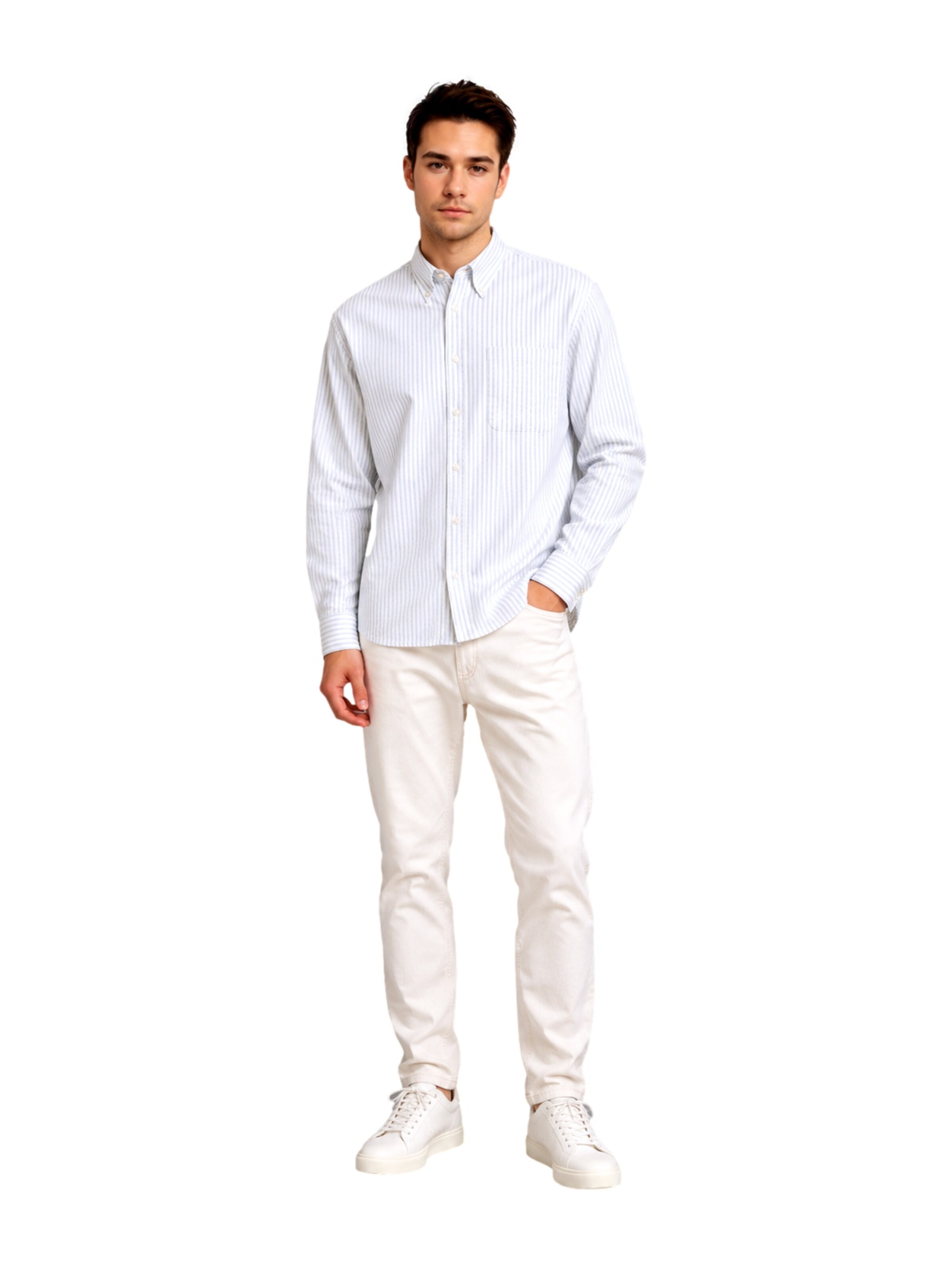 Regular fit Cămașă 'ONSOXFORD' de la Only & Sons pe alb