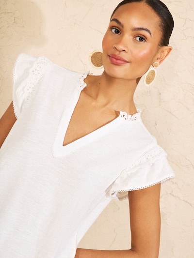 love & roses Robe en blanc, Vue avec produit