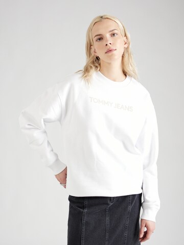 Sweat-shirt 'Classic' Tommy Jeans en blanc : devant