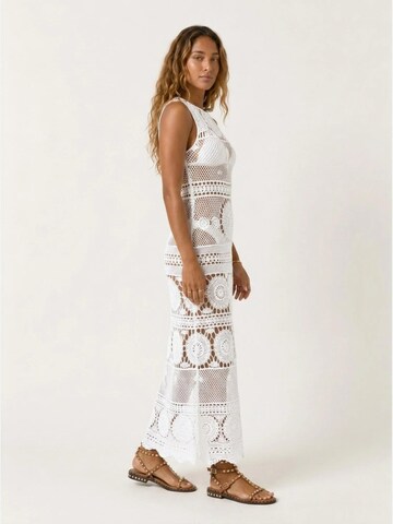 Miss June Jurk 'Robe Longue Angel' in Wit