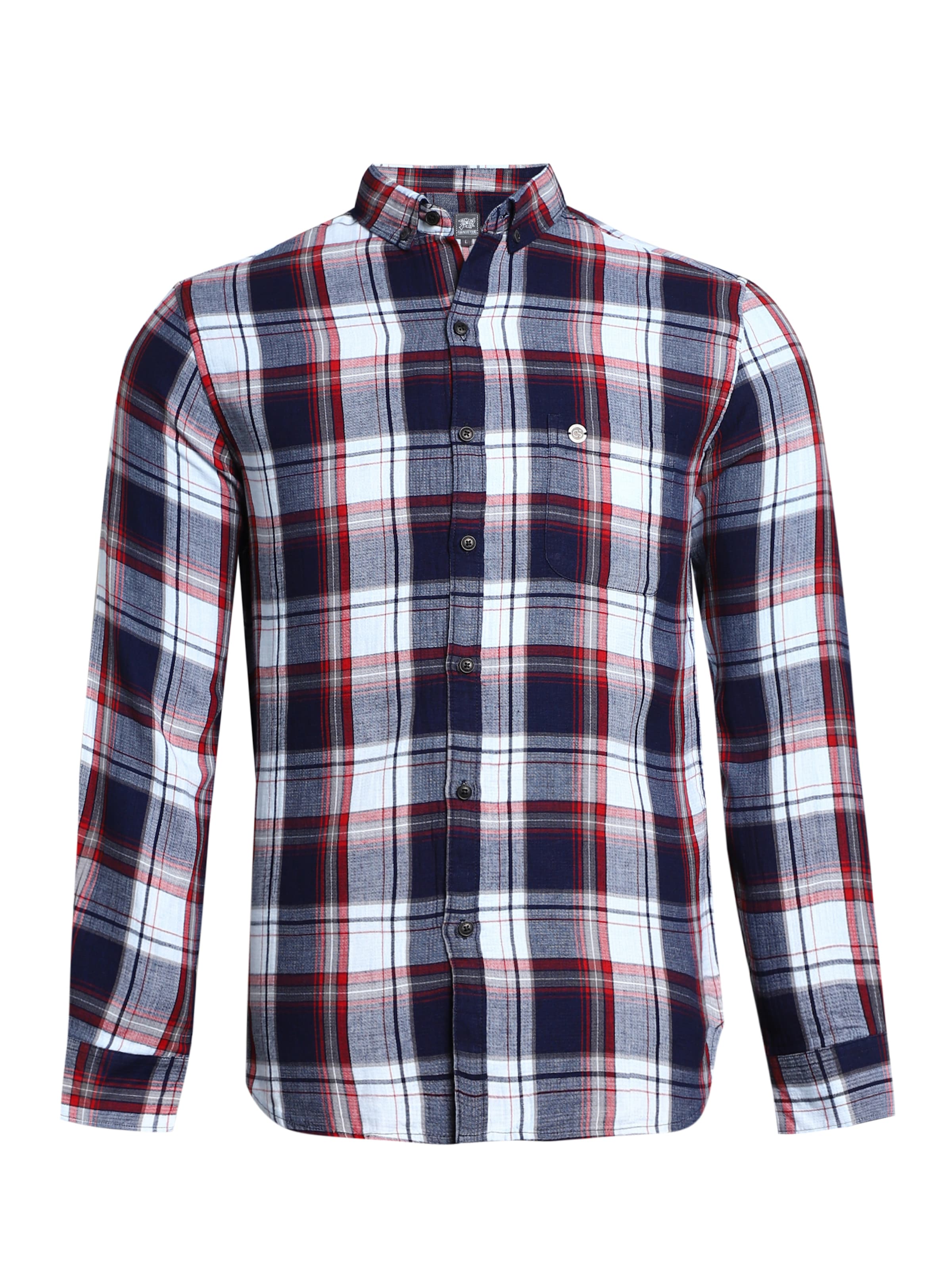 Campus Sutra Klasický střih Košile 'Tarina' – šedá: přední strana