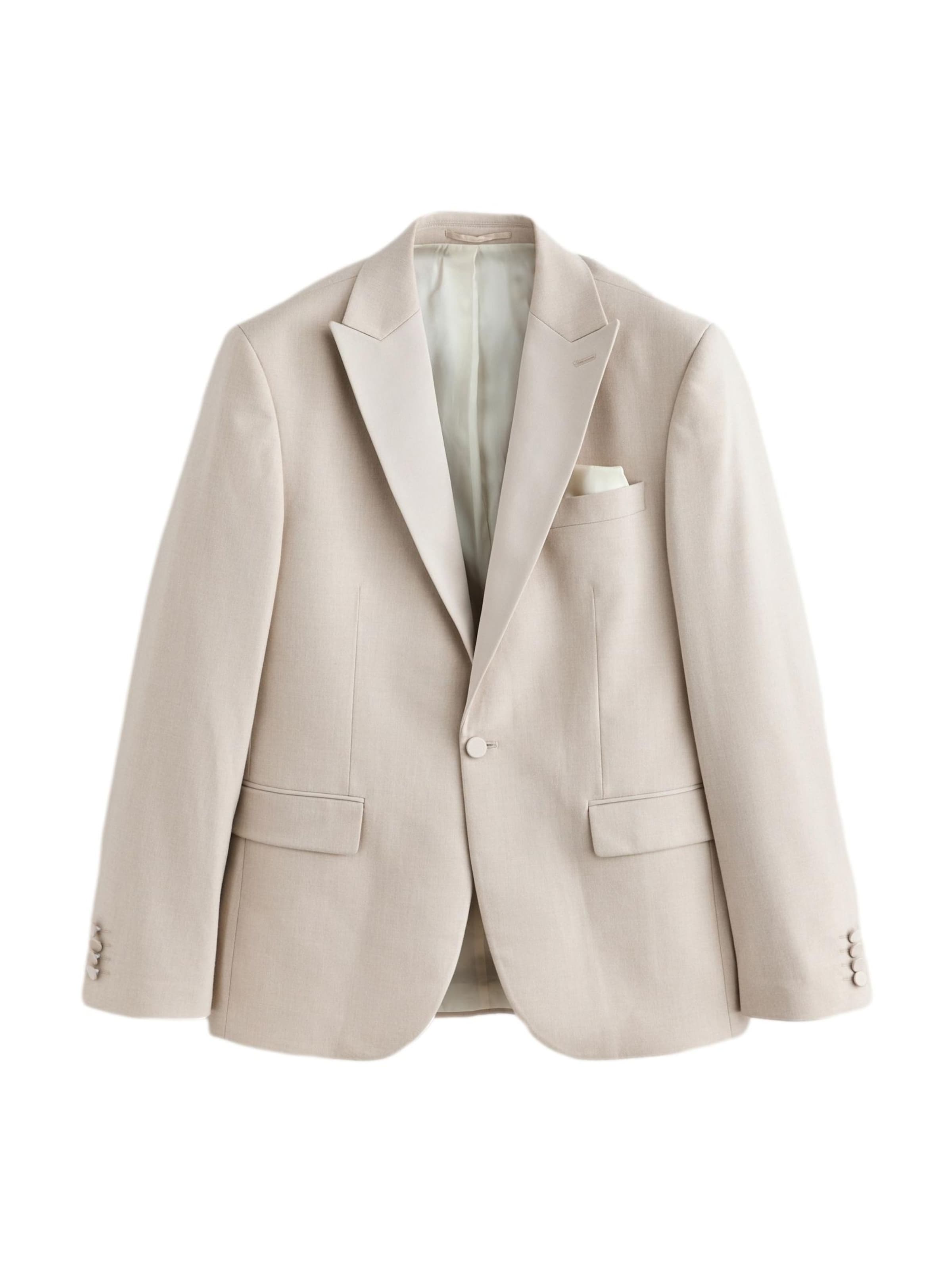 Next Slim fit Colbert in Beige: voorkant