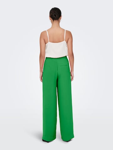 JDY Wide leg Trousers 'VINCENT' in Green