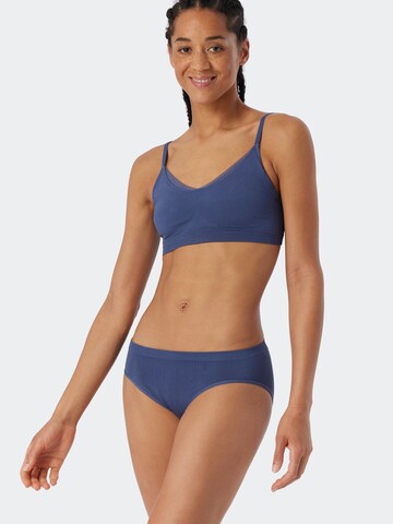 SCHIESSER Bralette Bra ' Seamless Rib ' in Blue