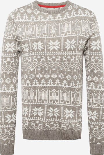 BLEND Sweater in Taupe / White, Item view