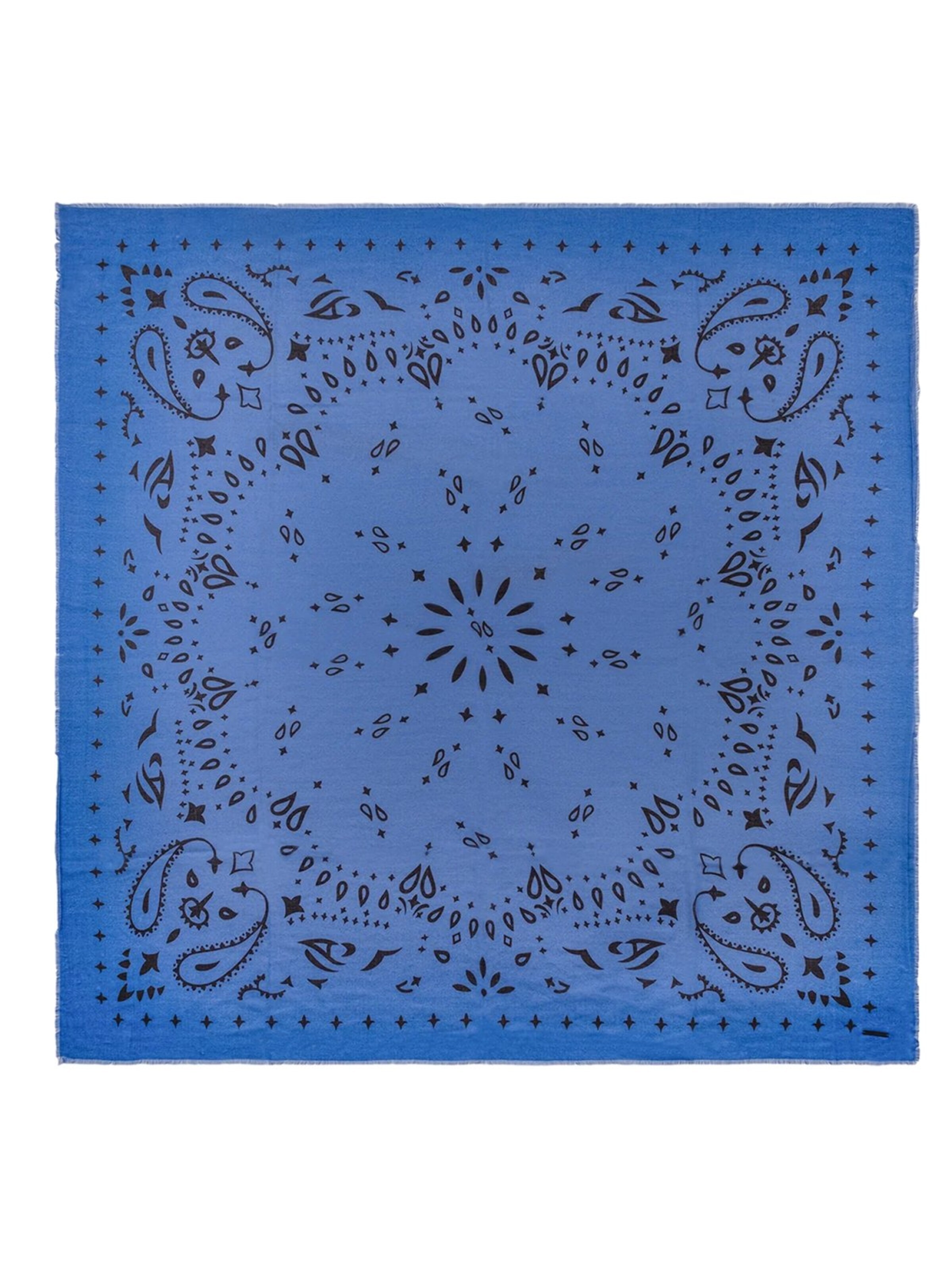 SILK & CASHMERE Scarf in Blue: front