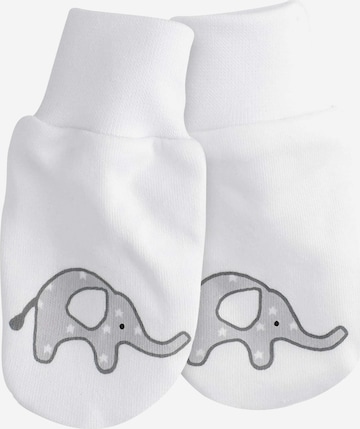 Gants ' Little Elephant ' Baby Sweets en blanc : devant