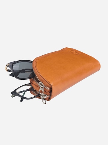 NEGOTIA Leather Case 'Alpha sunglasses' in Brown