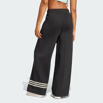 Wide leg Pantaloni 'Adicolor Neuclassics' de la ADIDAS ORIGINALS pe negru