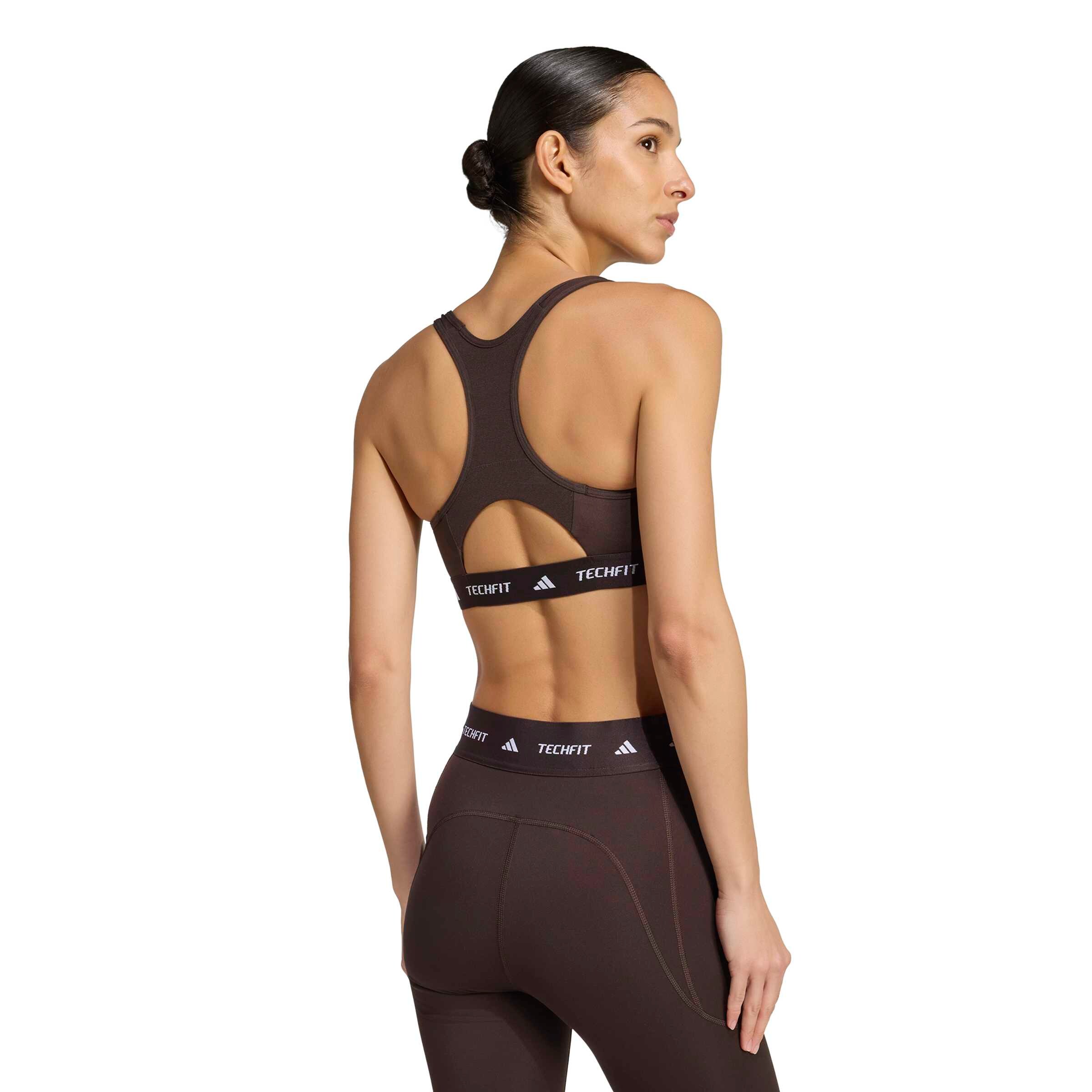 ADIDAS PERFORMANCE Bustier Sport-BH 'TECHFIT' in Braun