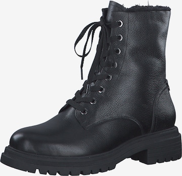 TAMARIS Lace-Up Ankle Boots in Black: front