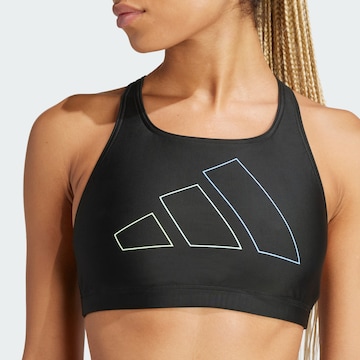 ADIDAS PERFORMANCE Bygelfri Sportbikinitopp 'Big Bars' i svart