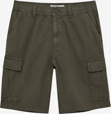 Pull&Bear Regular Cargo Pants in Green: front