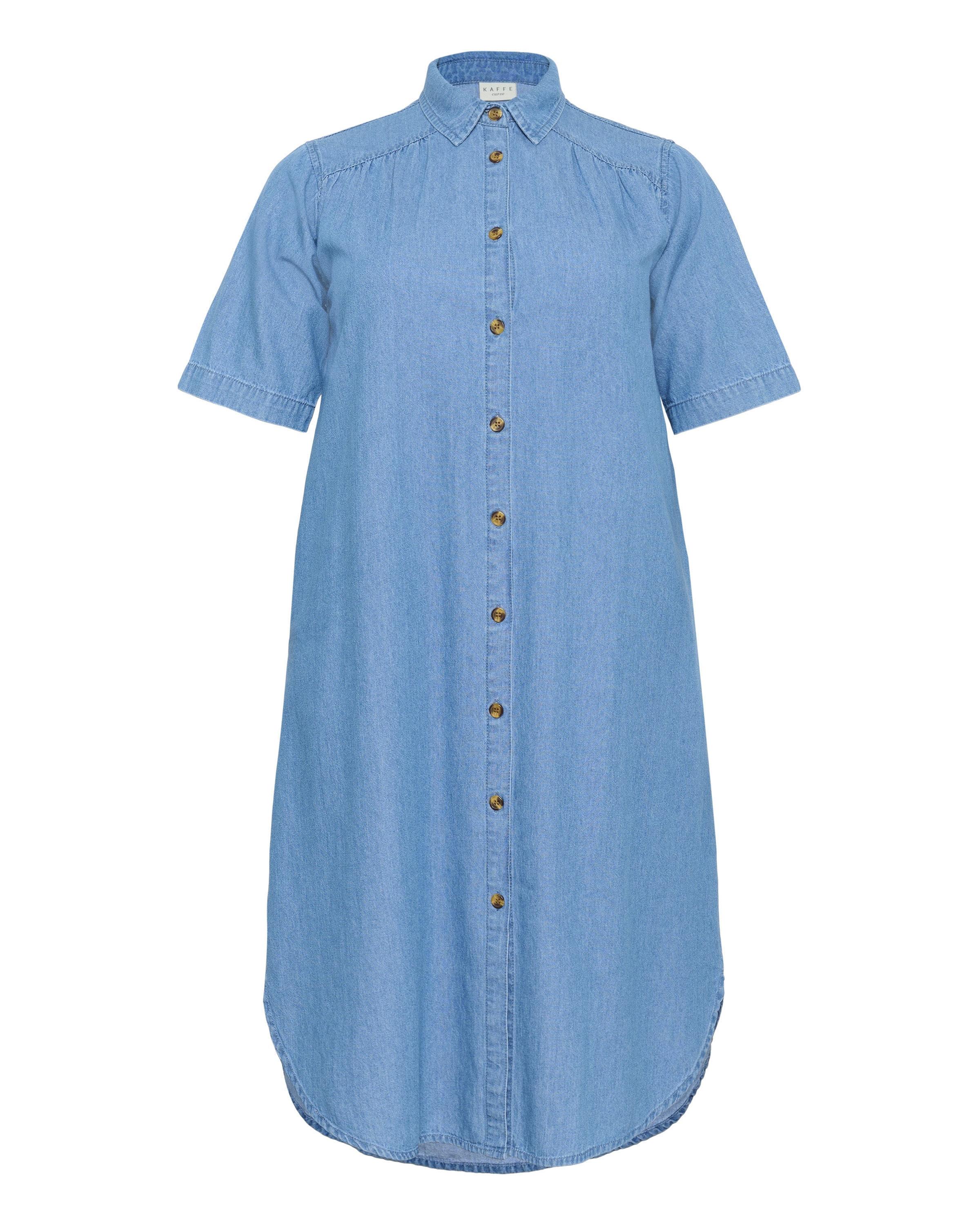 Robe-chemise 'Louisa' KAFFE CURVE en bleu : devant
