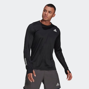 ADIDAS PERFORMANCE Regular fit Performance Shirt 'Own the Run' in Black: front