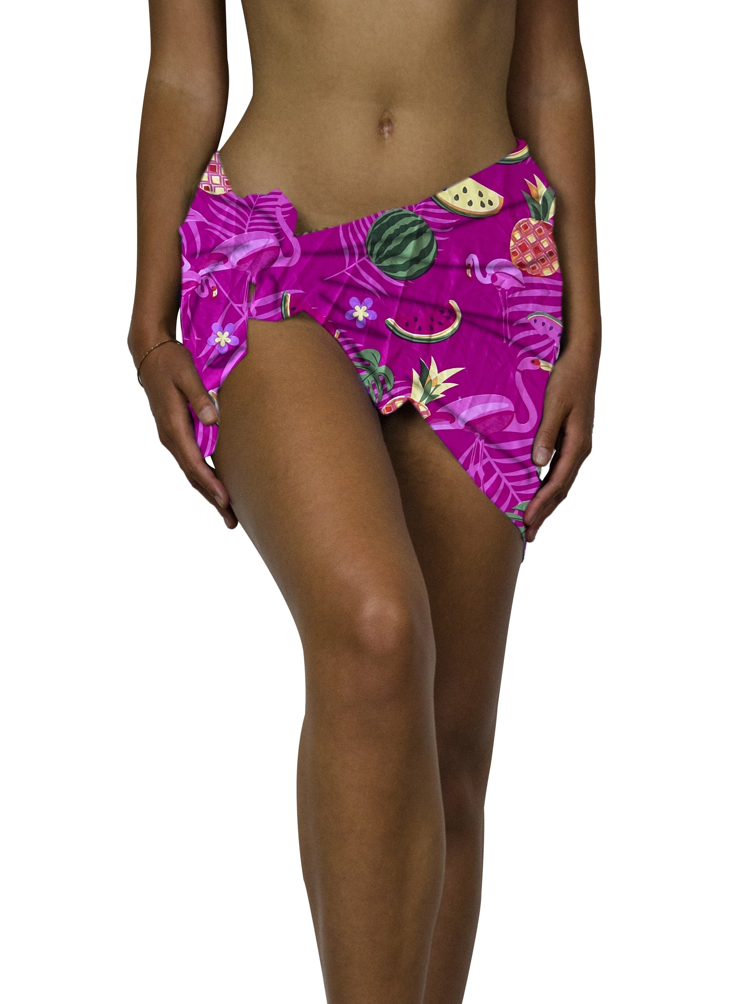 King Kameha Wrap 'Flamingo Melon' in Pink: front