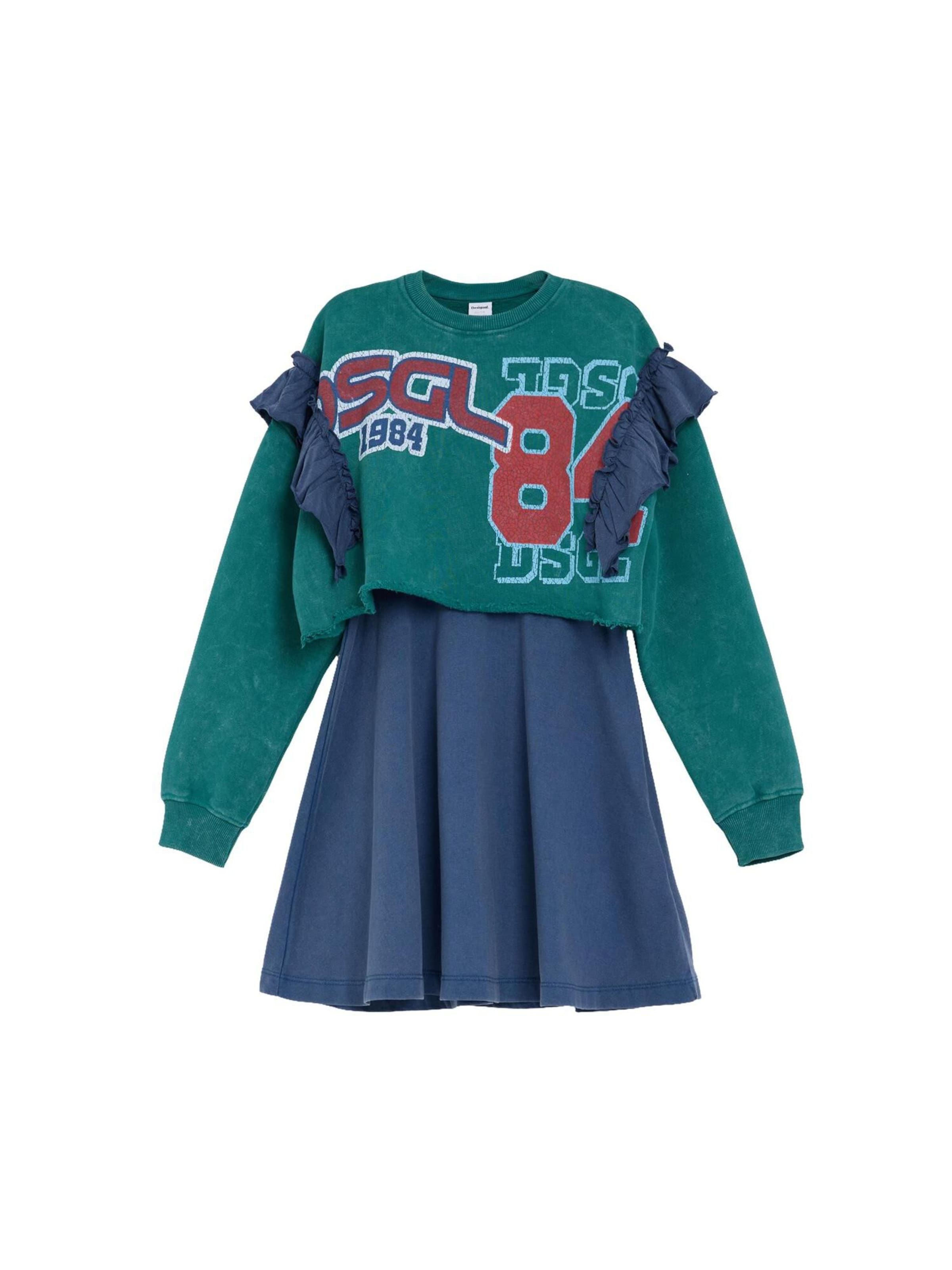 Desigual Jurk in Groen: voorkant