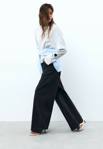 Pull&Bear Wide leg Jeans i svart