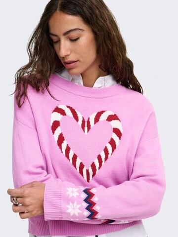 Pullover 'Xmas Jollie' di ONLY in rosa