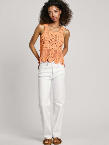 Pepe Jeans Knitted top 'Olive' in Orange