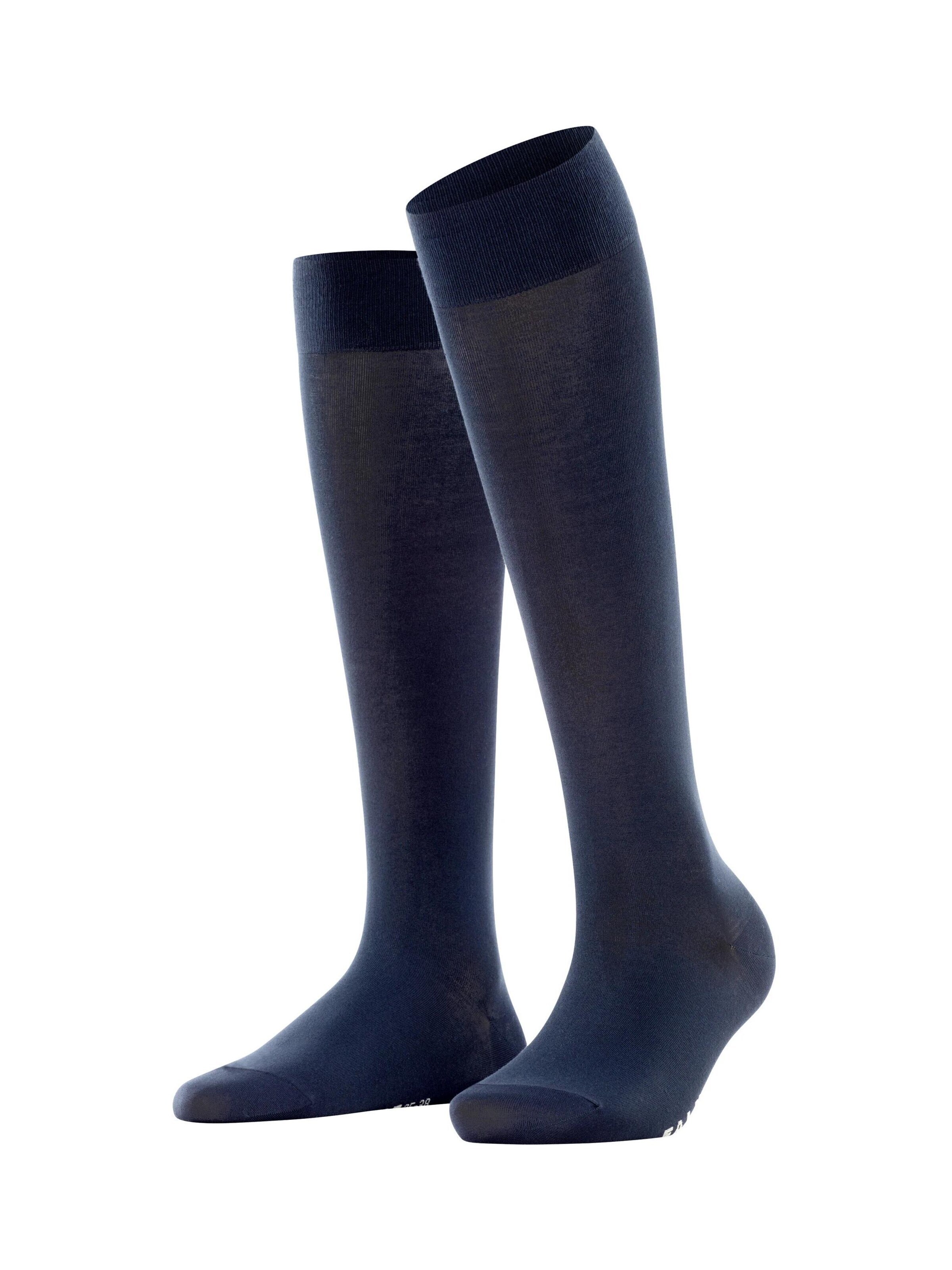 FALKE Kniestrümpfe 'Cotton Touch'‌‌‌‌ in Blau: Vorderseite