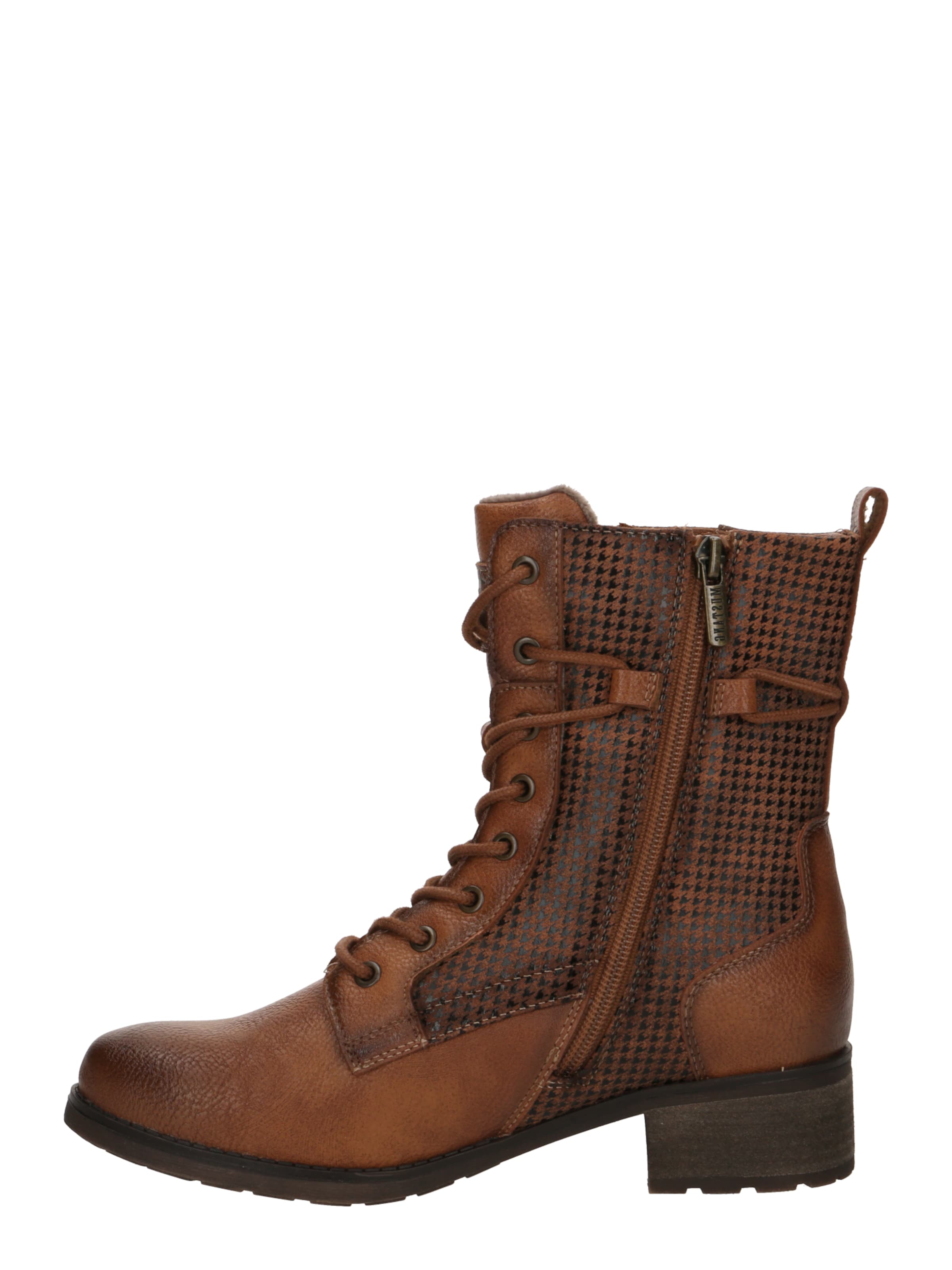 MUSTANG Schnürstiefelette in Braun