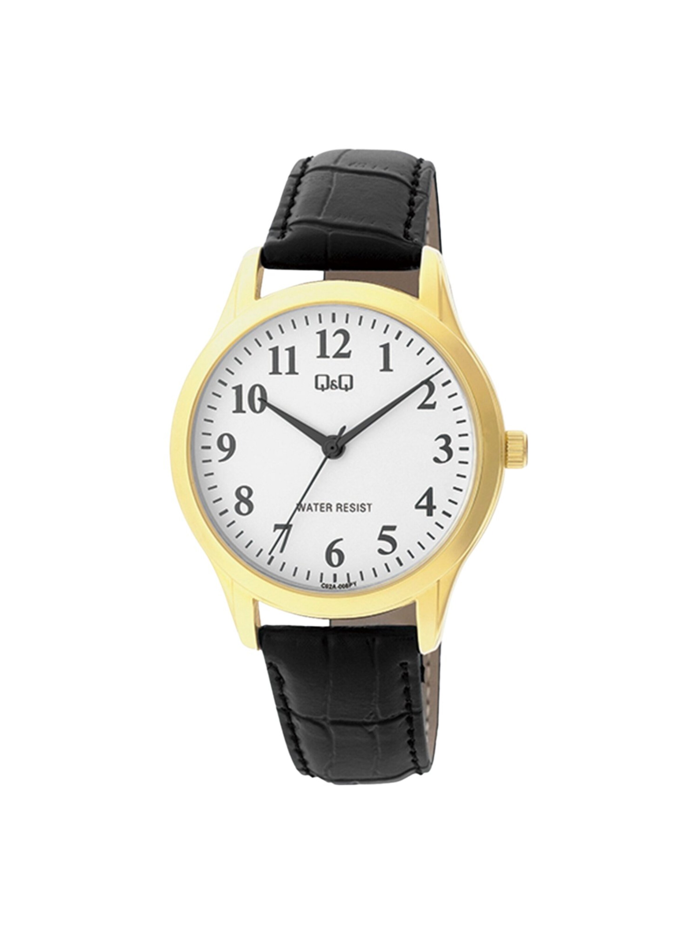 Q&Q Analoog horloge in Zwart: voorkant