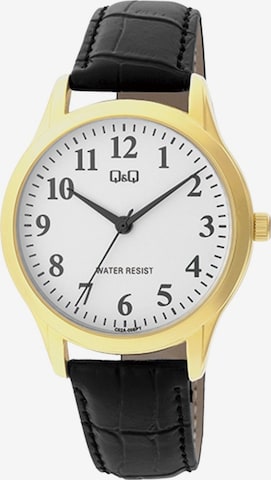 Montre à affichage analogique Q&Q en noir : devant