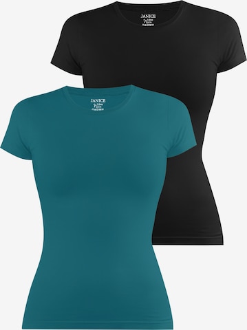 Janice Shirt ' Nice ' in Blau: Vorderseite