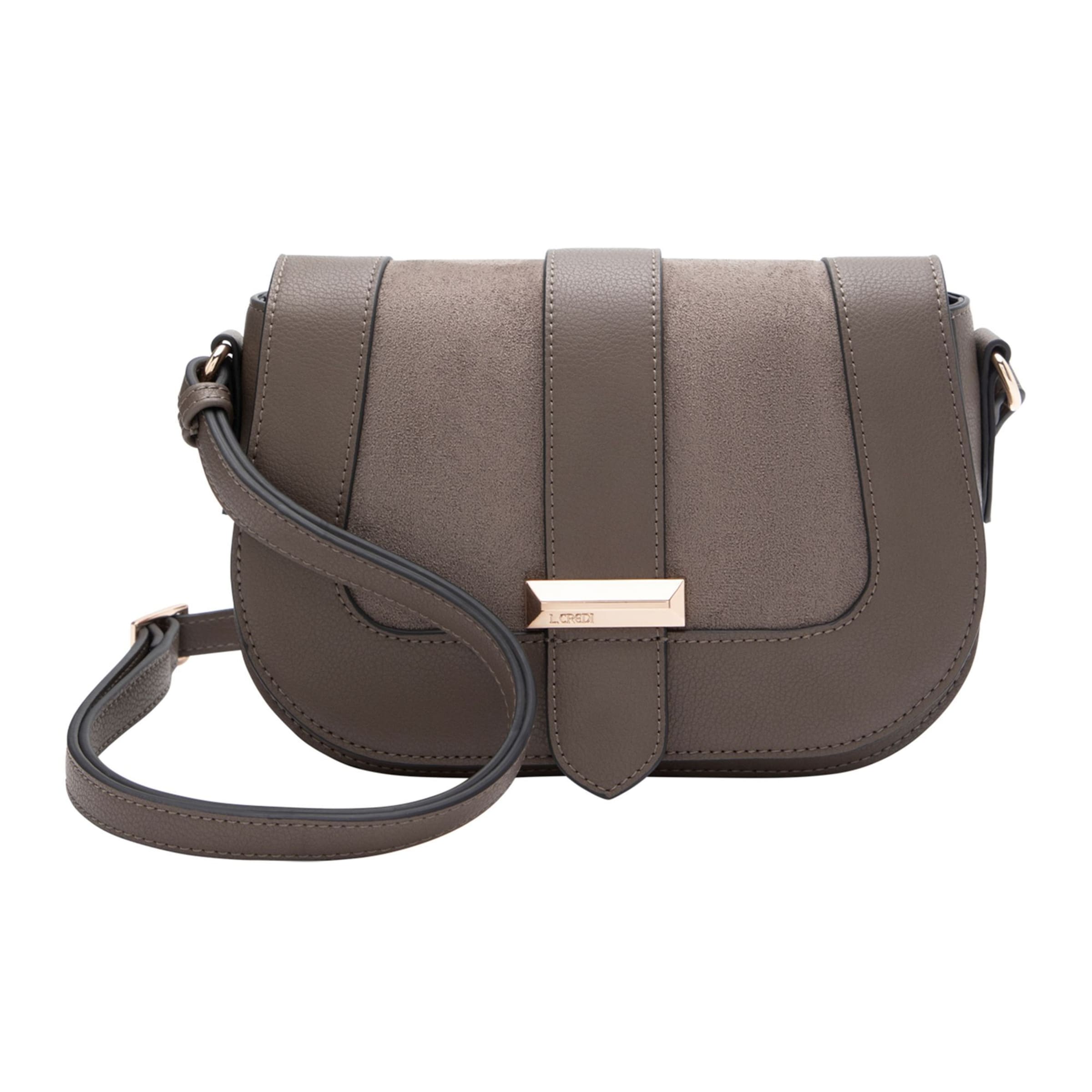 Borsa a tracolla 'Petrina' di L.CREDI in grigio: frontale