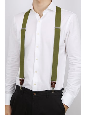 Suitable Suspenders in Green: front