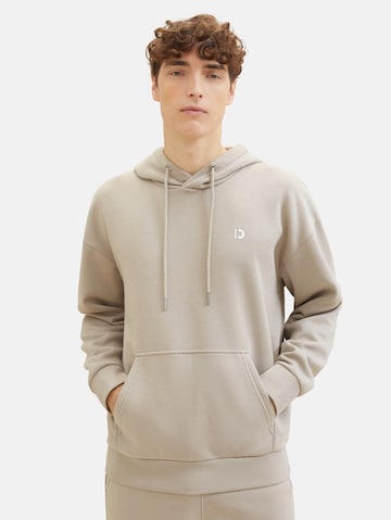 TOM TAILOR DENIM Sweatshirt in Beige: front