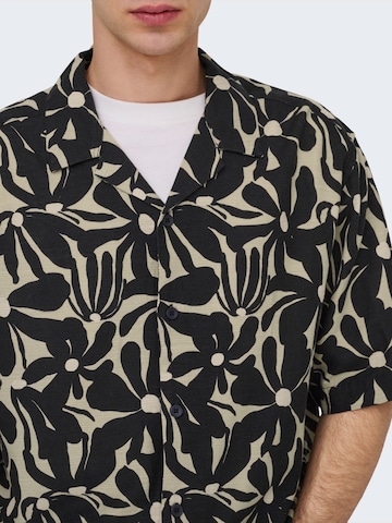 Only & Sons Comfort fit Overhemd 'ONSHARVI' in Zwart