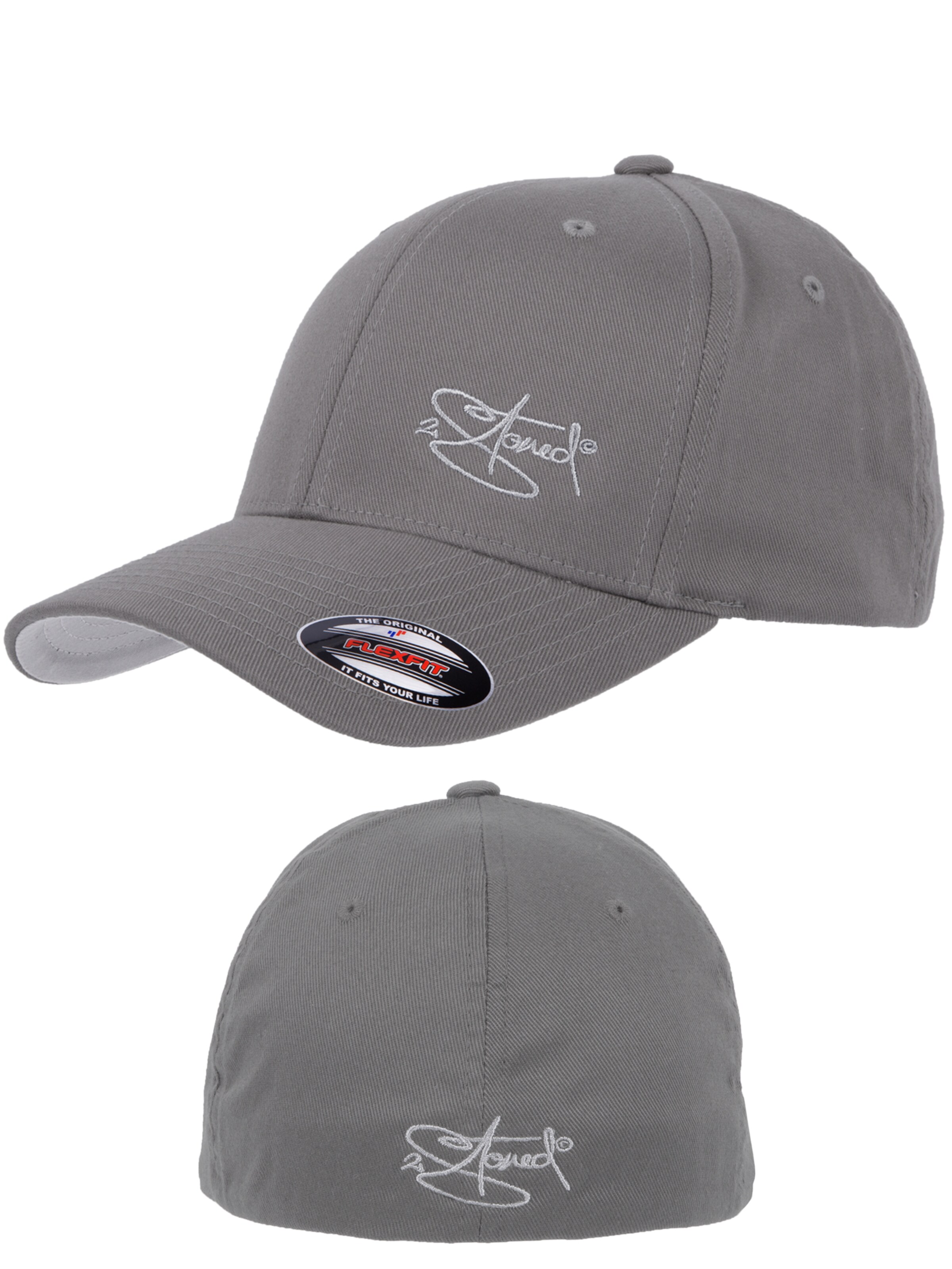 2Stoned Cap 'Flexfit Wooly Combed Classic' in Grey