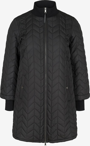 Zizzi Prehodna jakna 'Mcamp' | črna barva: sprednja stran