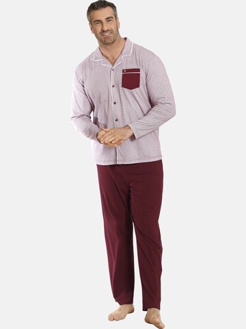 Charles Colby Long Pajamas ' Lord Koloman ' in Red: front