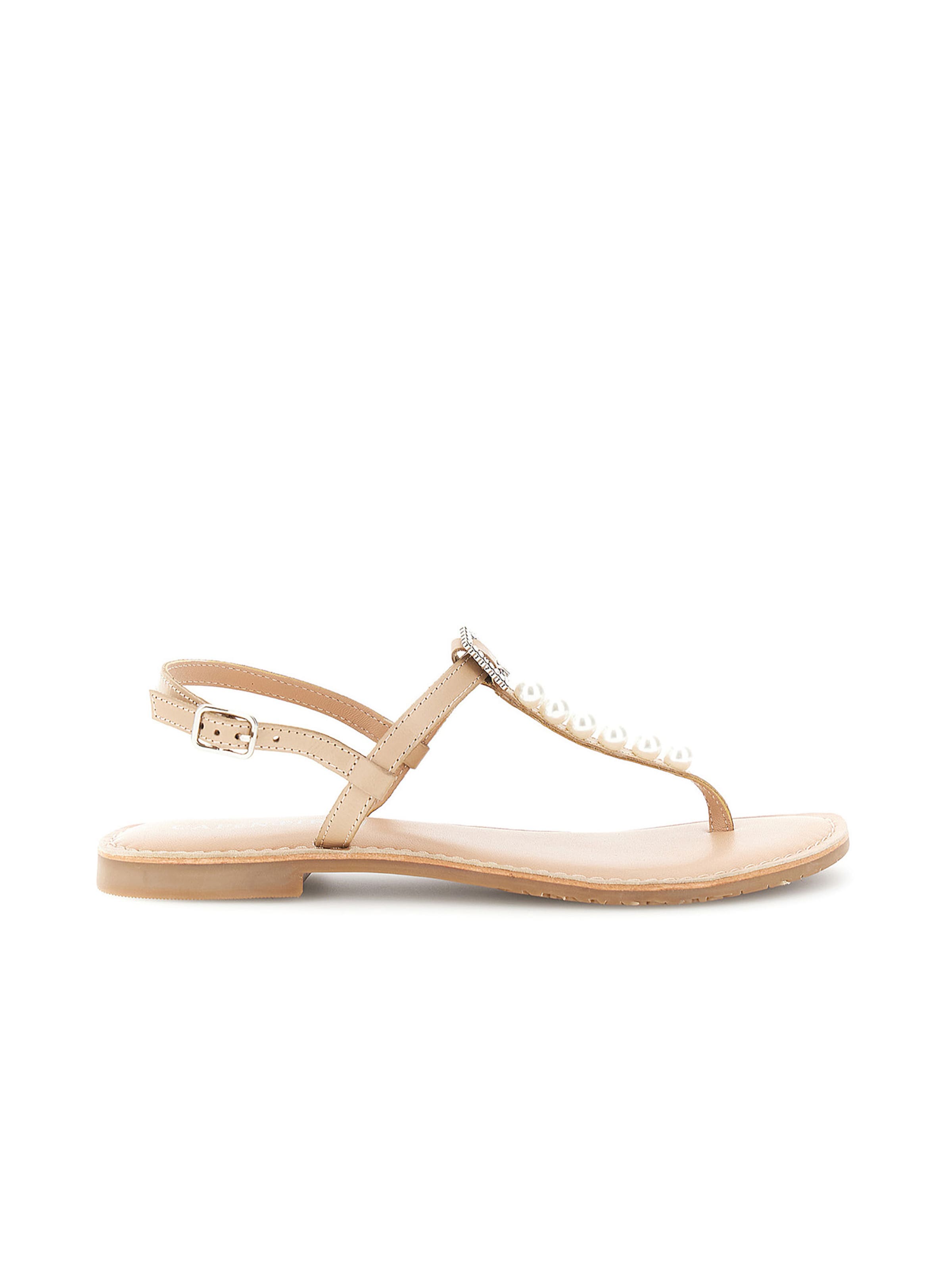 CAFè NOIR T-bar sandals in Beige