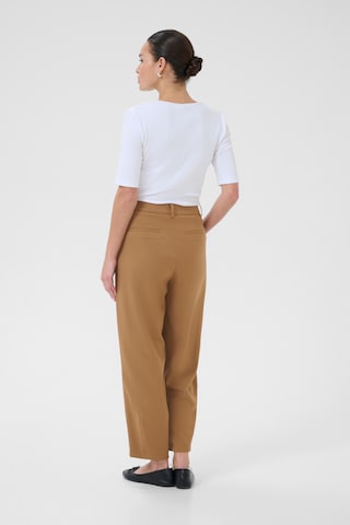 Effilé Pantalon à pince Kaffe en marron