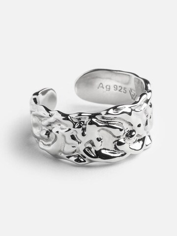 warpedsense Ring 'Lava' in Silver: front