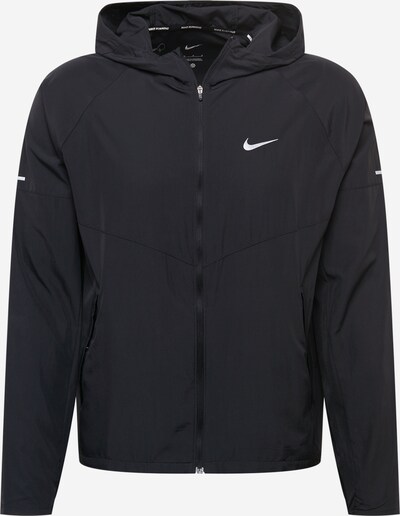 NIKE Athletic Jacket in Black / White, Item view