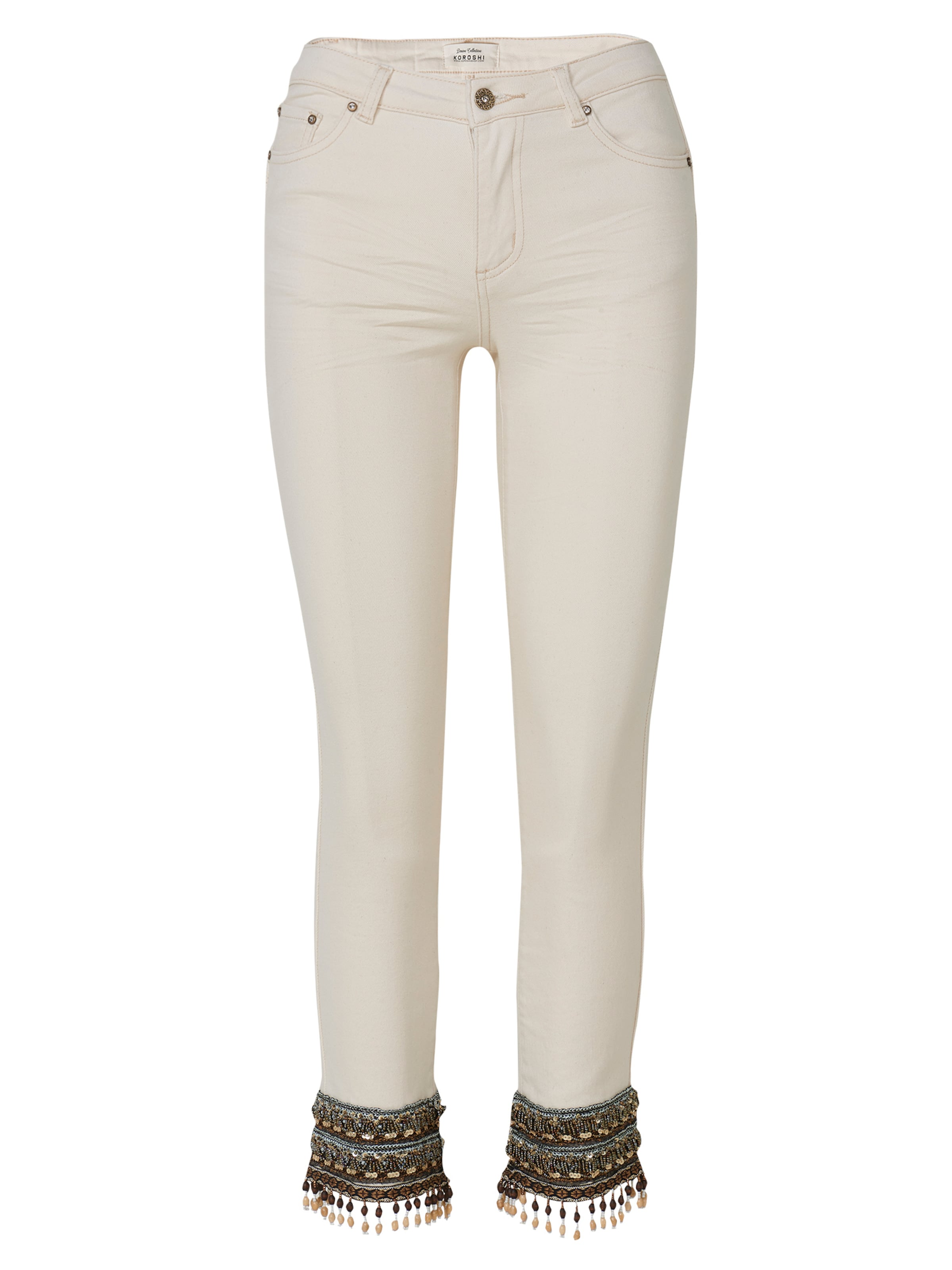 KOROSHI Regular Jeans in Wit: voorkant