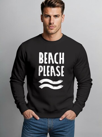 Neverless Sweatshirt 'Beach Please' in Black