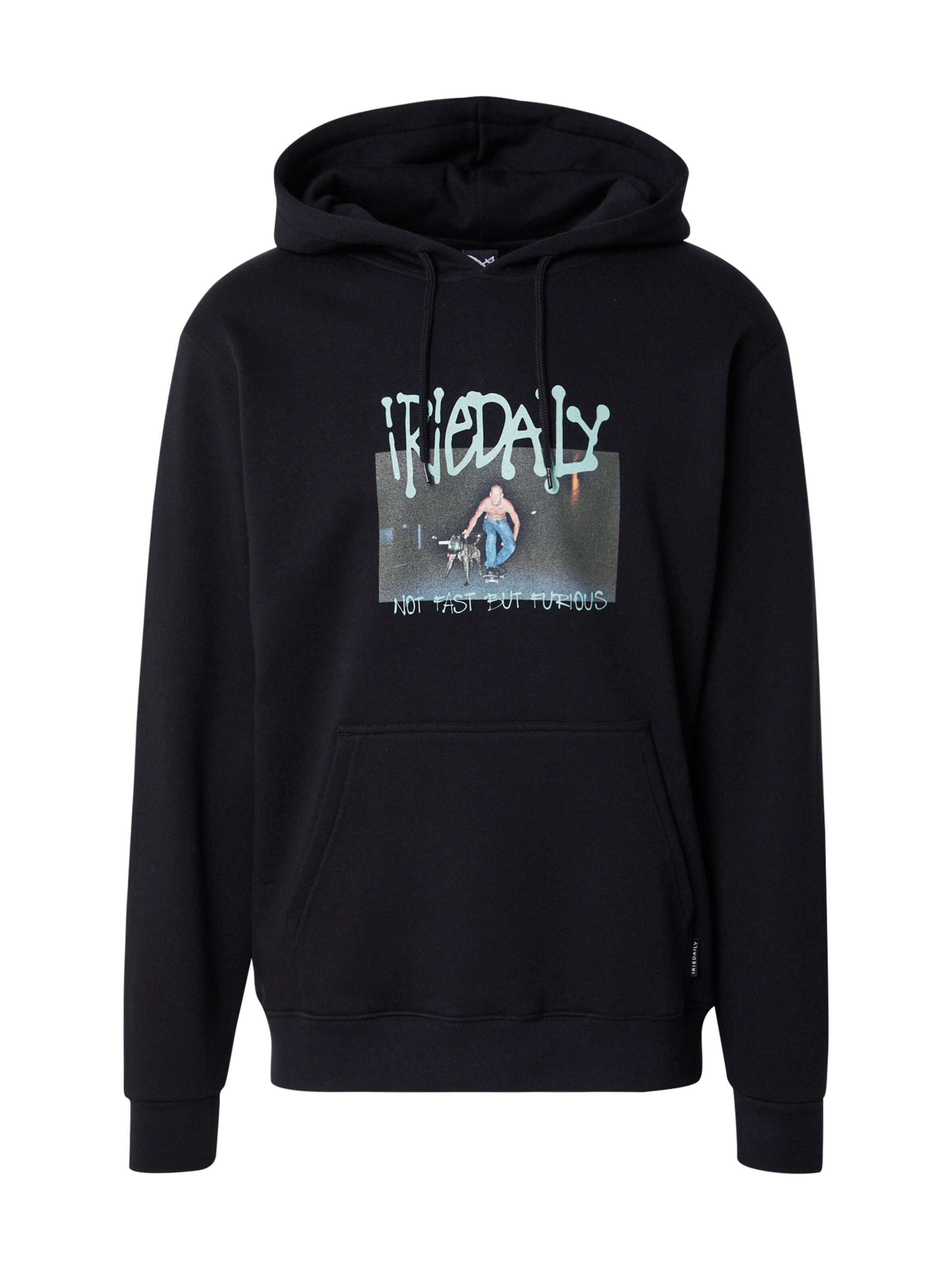 melns Iriedaily Sportisks džemperis 'Furious': no priekšpuses