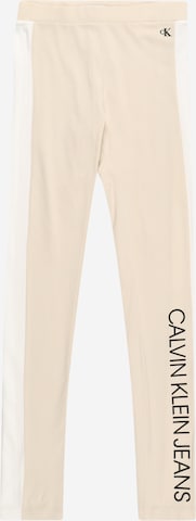 Calvin Klein Jeans Leggings in Beige: front