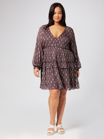 Guido Maria Kretschmer Curvy - Vestido 'Fray' em castanho