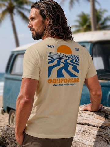 Neverless Shirt 'California Sunset'‌‌‌ in Beige