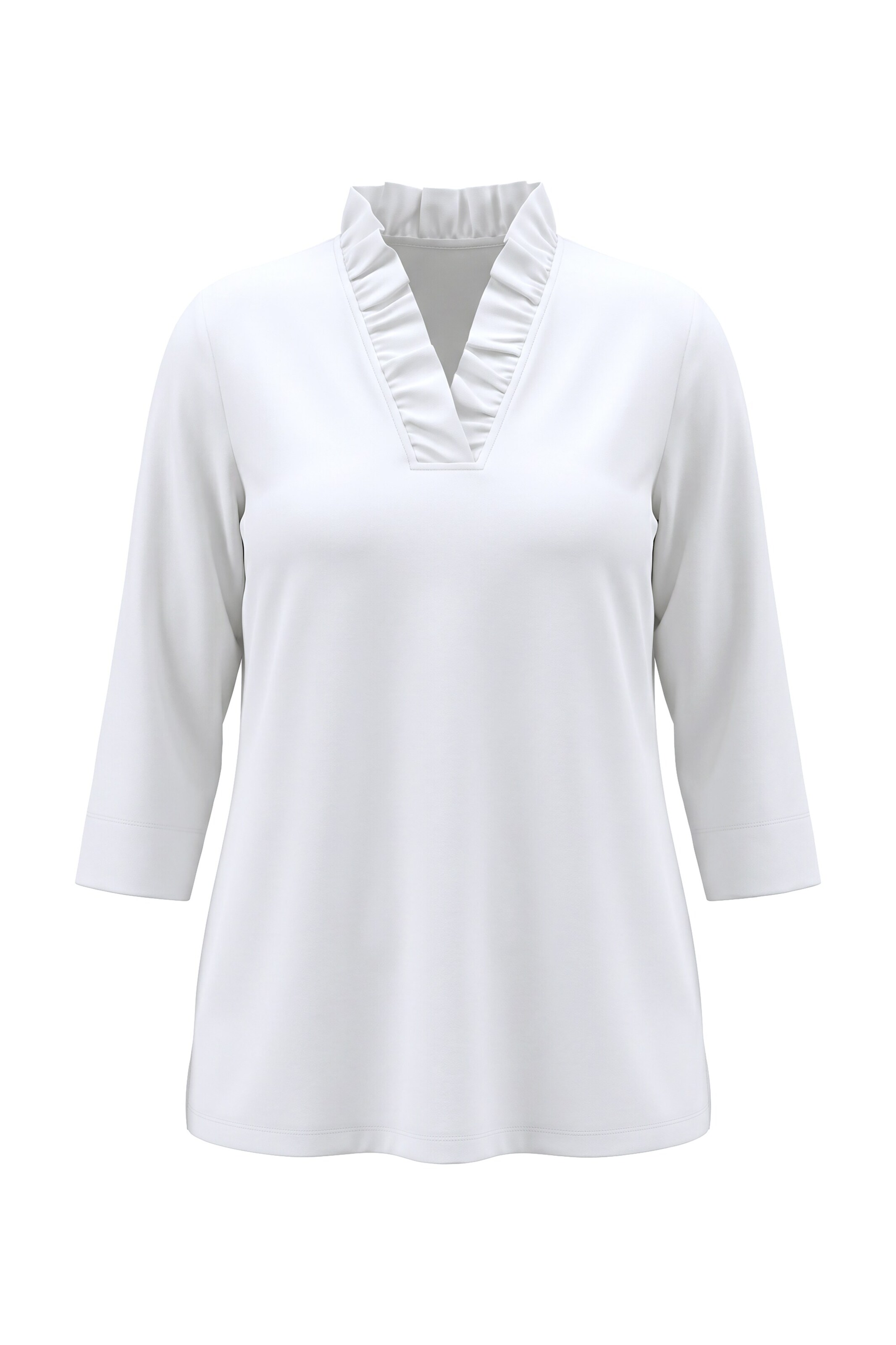 Ulla Popken Shirt in Wit: voorkant