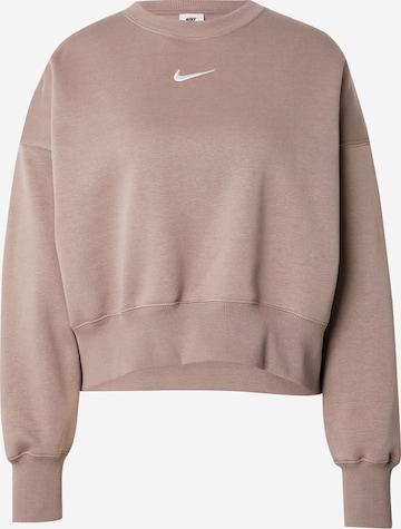 Nike Sportswear Μπλούζα φούτερ 'PHOENIX FLEECE' σε καφέ: μπροστά