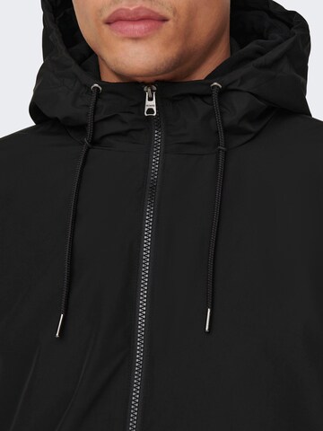 Only & Sons Between-season jacket 'Gavin' in Black